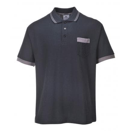 PORTWEST TX20BKRXL - Polo Texo Contrasté, noir