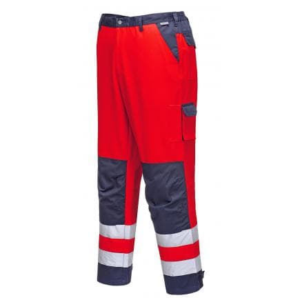 PORTWEST TX51RNRXL - Pantalon HV Lyon, rouge/marine