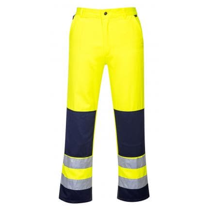 PORTWEST TX71YNRM - Pantalon haute-visibilité Séville, jaune/marine