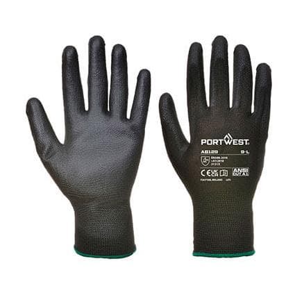 PORTWEST AB129K8RXL - Gants paume PU (288 paires) noir