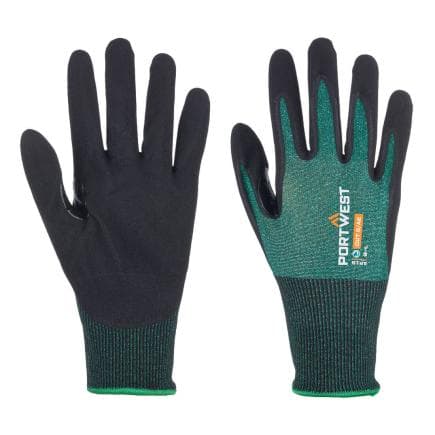 PORTWEST AP15E8RXS - Gant SG Cut B 18 nitrile (Pk12) vert/noir