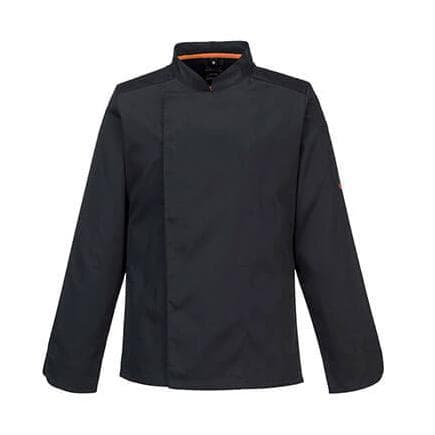 PORTWEST C846BKRS - Veste de cuisine manches longues Stretch Mesh Air Pro noir
