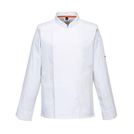 PORTWEST C846WHRM - Veste de cuisine manches longues Stretch Mesh Air Pro blanc