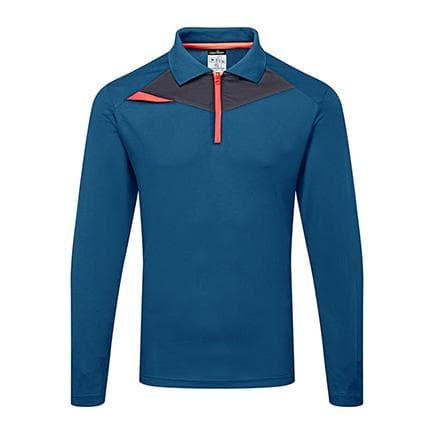PORTWEST DX414MBRL - Polo DX4 L/S bleu métro