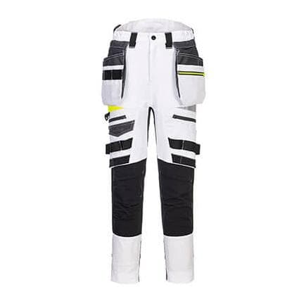 PORTWEST DX452WHR32 - DX4 Pantalon pour femme avec poche extérieure amovible en blanc