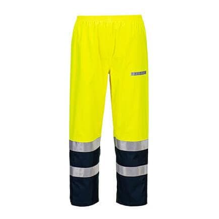 PORTWEST FR410YNRM - Pantalon Bizflame Multi Light Arc Hi-Vis jaune/marine