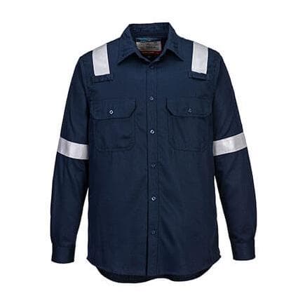 PORTWEST FR720NARM - Marineblaues, leichtes antistatisches FR-Shirt