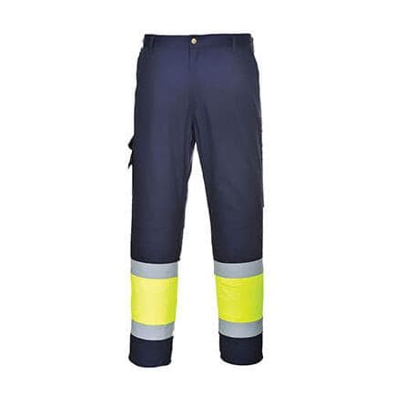 PORTWEST L049YNRL - Pantalon combat Hi-Vis Bicolore Jaune/Marine