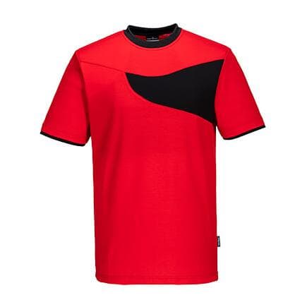 PORTWEST PW211RBKXXL - T-shirt PW2 M/C Rouge/noir