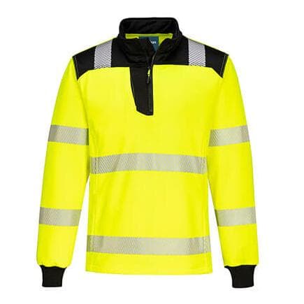 PORTWEST PW326YBR4XL - PW3 Hi-Vis Sweatshirt Zippé Jaune/Noir