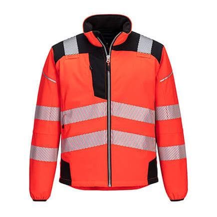 PORTWEST T402RBKXXXL - Softshell Haute-Visibilité PW3 Rouge/noir