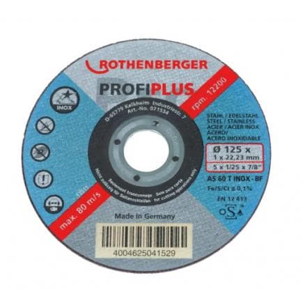 ROTHENBERGER 071533D - Disque à tronçonner Inox Profi Plus (10 pcs)