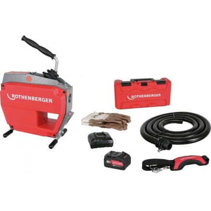 ROTHENBERGER 1000003407 - Nettoyage de canalisations R600 VarioClean avec batterie et chargeur UK