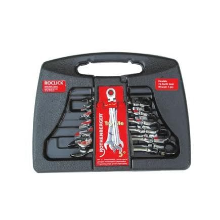 ROTHENBERGER 70490 - Jeu Roclick avec clés à cliquet à anneau fixe et articulé (7 pcs)