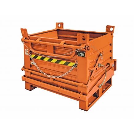 SALL - Conteneurs en acier avec 1 fond ouvrant, orange