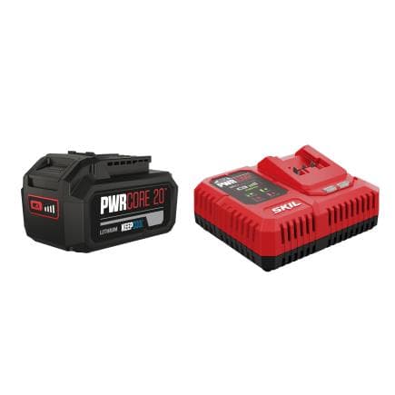 SKIL BC1E3111AA - Jeu de batterie (4,0 Ah " KEEPCOOL "™ lithium " 20V Max ") et chargeur " PWRJUMP " ™