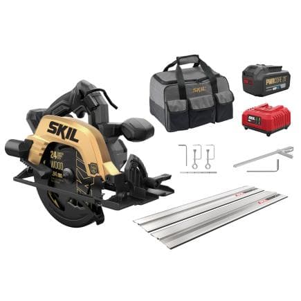 SKIL SW1E3575DB - Scie circulaire " Brushless " Golden Edition (avec batterie 4Ah et chargeur)