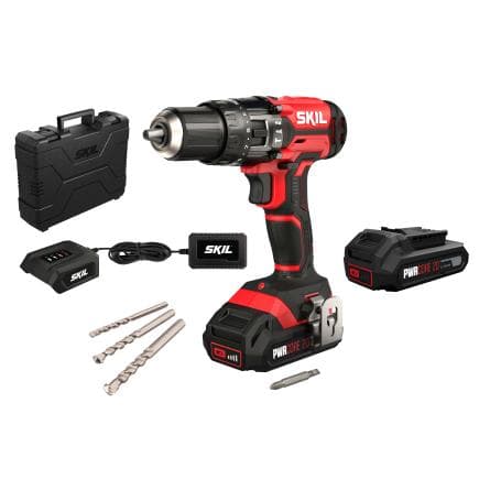 SKIL CD1E3018HF - Perceuse à percussion sans fil (avec 2 batteries 2Ah et chargeur)