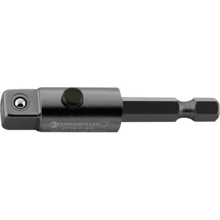 STAHLWILLE 31161001 - Pièce de raccordement pour embout QR, actionnée par machine Entrainement 6 Pans mâle 1/4"