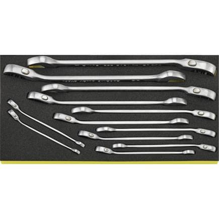 STAHLWILLE 96830654 - Jeu de clés mixtes à cliquet 1/4 - 1" (12 pcs.)