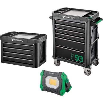 STAHLWILLE 98830196 - Chariot d'atelier 93/6 A avec TOP BOX et lampe de travail