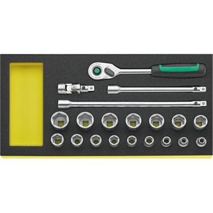 STAHLWILLE 96830371 - Jeu de cliquets, accessoires et douilles 3/8''