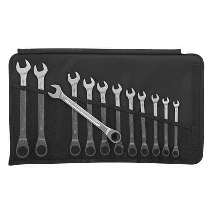 STAHLWILLE 96401712 - Assortiment de clés mixtes à fourche et clé polygonale à cliquer (12 pièces)