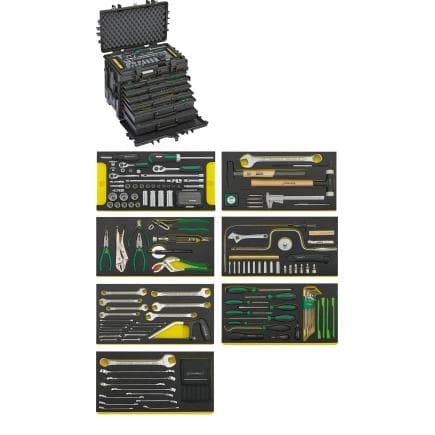 STAHLWILLE 98814910 - Kit AOG pour aéronautique dans chariot à outils n° 13217 avec empreintes TCS (179 pcs.)
