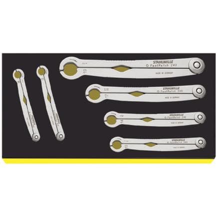 STAHLWILLE 96838774 - TCS 240/6 - Clés à cliquet à empreinte TCS (6 pcs.) - (10-19mm)