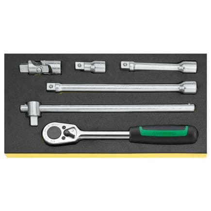STAHLWILLE 96838175 - Jeu de cliquets 1/2" avec accessoires dans insert TCS (6 pcs.)
