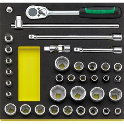 STAHLWILLE 96830354 - Jeu de cliquets 1/2" avec douilles et accessoires en insert TCS (36 pcs.)
