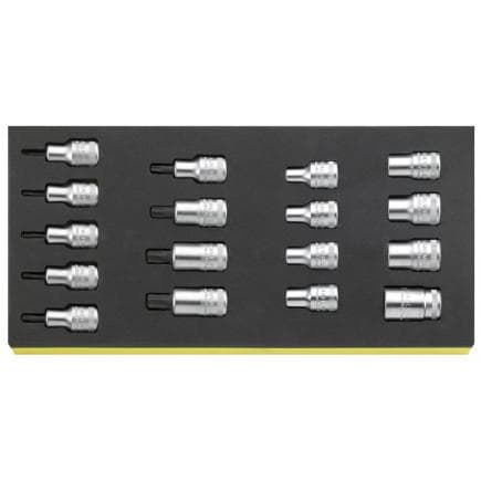 STAHLWILLE 96838763 - Jeu de clés à douilles 1/2" avec insert TCS (17 pcs.)