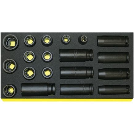 STAHLWILLE 96838777 - Jeu de clés à douilles IMPACT avec impression TCS (19 pcs.)