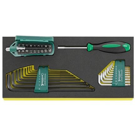 STAHLWILLE 96838768 - Jeu de clés Allen et porte-embouts avec embouts dans le plateau TCS (38 pcs.)