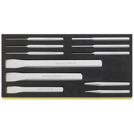STAHLWILLE 96838754 - Jeu de ciseaux et poinçons en incrustation TCS (11 pcs.)
