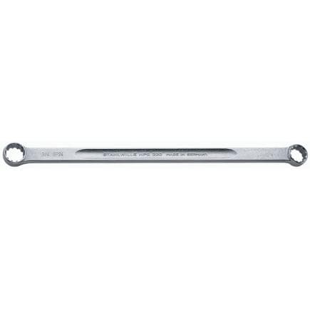 STAHLWILLE 41160709 - Clés polygonales doubles extra longues en pouces avec profil Spline Drive, coudées à 15°