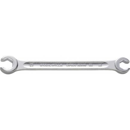 STAHLWILLE 41080810 - Clé polygonale ouverte métrique, coudée "OPEN RING"