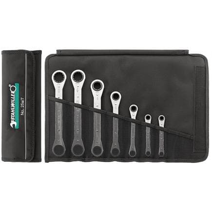 STAHLWILLE 96411302 - Set clés doubles à cliquet dans une trousse à outils enroulable