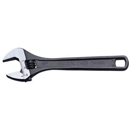 STAHLWILLE 40260106 - Clé à molette réglable avec bouche inclinée à 15°