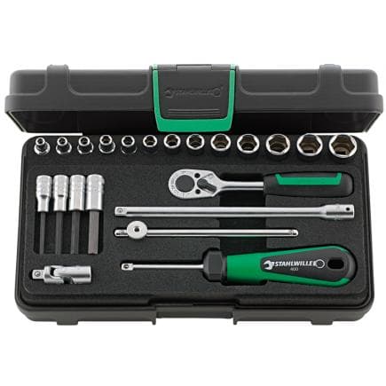 STAHLWILLE 96011113 - Assortiment de douilles carrées 1/4'' (22 pcs.)