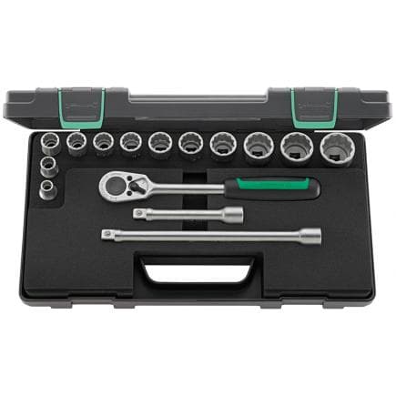 STAHLWILLE 96031435 - Assortiment de clés à douille 1/2'' carré, anneau (15 pcs.)