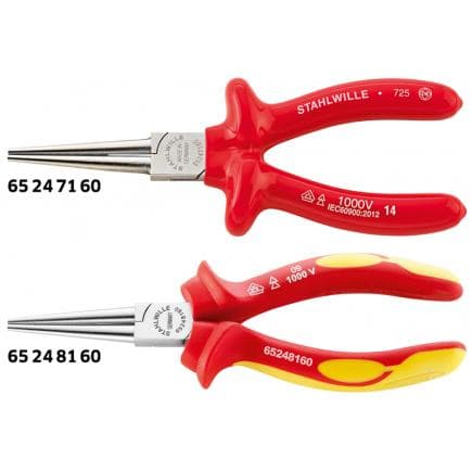 STAHLWILLE 65248160 - Pinces à becs ronds VDE, longs