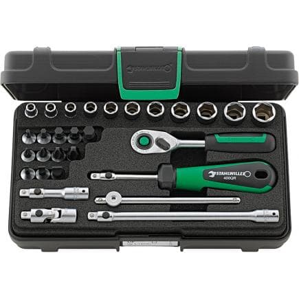 STAHLWILLE 96011137 - Assortiment de clés à douille 1/4'' Carré, 6 pans (29 pcs.)