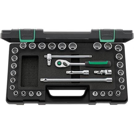 STAHLWILLE 96020107 - Assortiment de clés à douilles 3/8'' carré, 12 pans (33 pcs.)