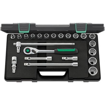 STAHLWILLE 96031446 - Assortiment de clés à douille 1/2'' carré, 12 pans (22 pcs.)