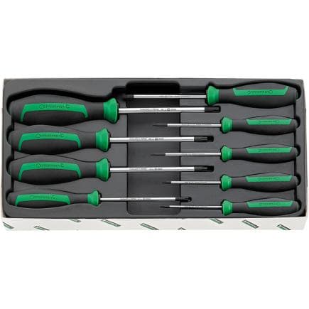 STAHLWILLE 96469915 - Assortiment de tournevis TORX® DRALL + avec pointe de lame perforée (9 pcs.) - (TORX® TAMPER RESISTANT)