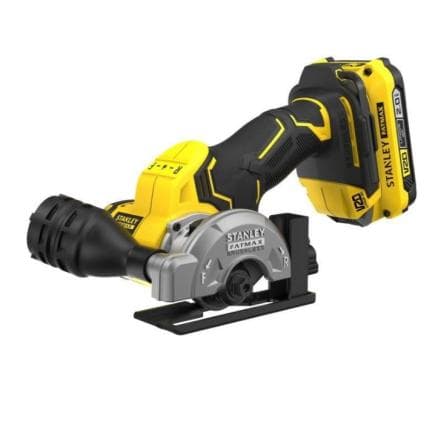 STANLEY SFMCM300D2-QW - Mini-scie circulaire Fatmax V20 75 mm brushless 18V (avec 2 batteries, chargeur et sac)