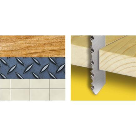 STANLEY STA28050-XJ - Jeu de lames en bois et métal mélangées avec fixation en « T » (10 pièces)
