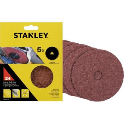 STANLEY STA32190-XJ - Disques de ponçage en fibre pour meuleuses d’angle 125 mm
