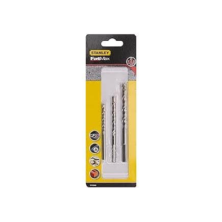 STANLEY STA58680-QZ - Jeu de forets pour béton et granit avec tige triangulaire (3 pièces)